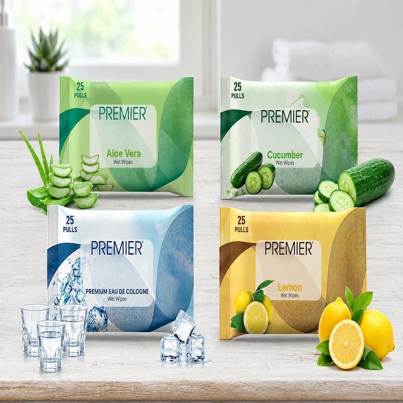 Assorted wet wipes